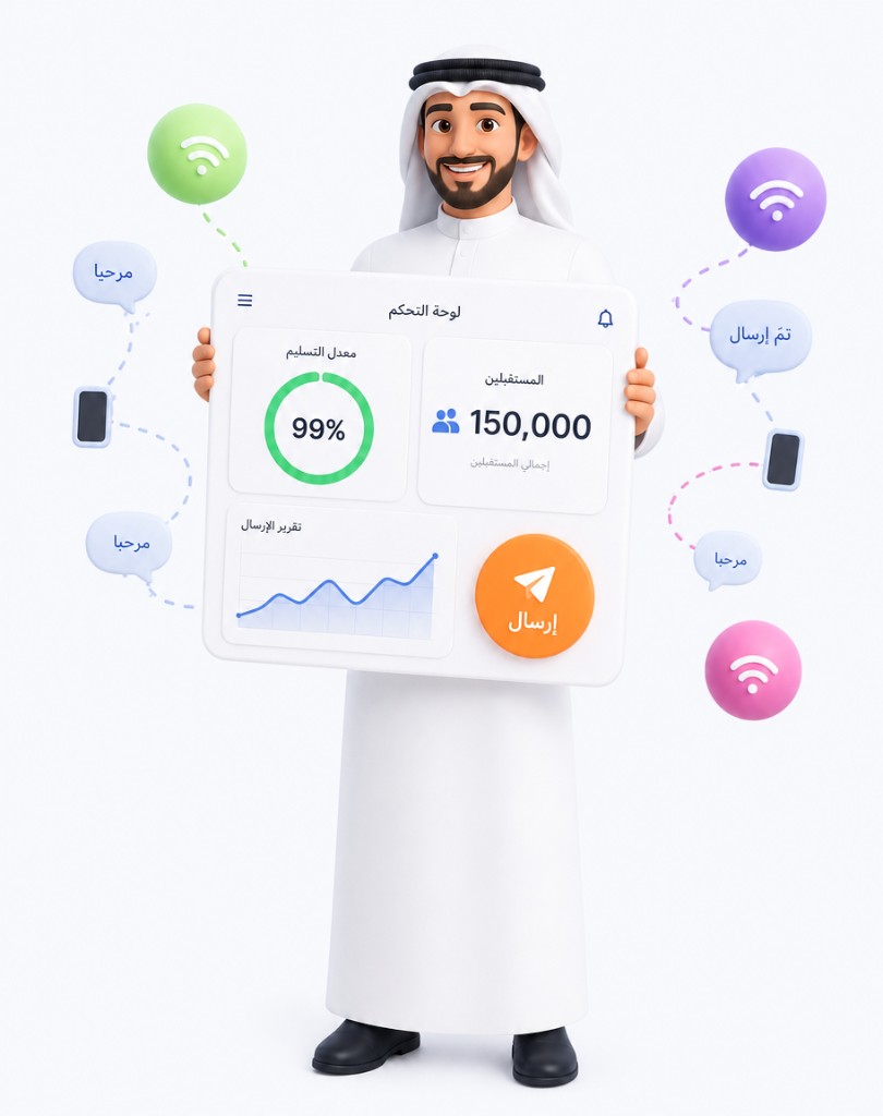 لوحة تحكم رسائل جماعية sms لشبكات STC وموبايلي وزين السعودية
