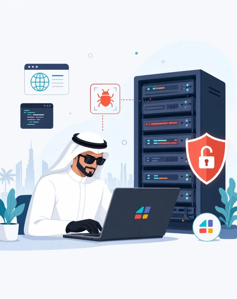 رسم توضيحي لثغرة nginx UI تعرض خادماً لهجوم وسيطرة المهاجم أثناء الإعداد