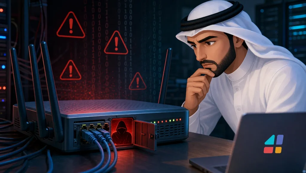 رجل سعودي يفحص جهاز راوتر D-Link DIR-600L مصاب بثغرة أمنية وتحذيرات اختراق