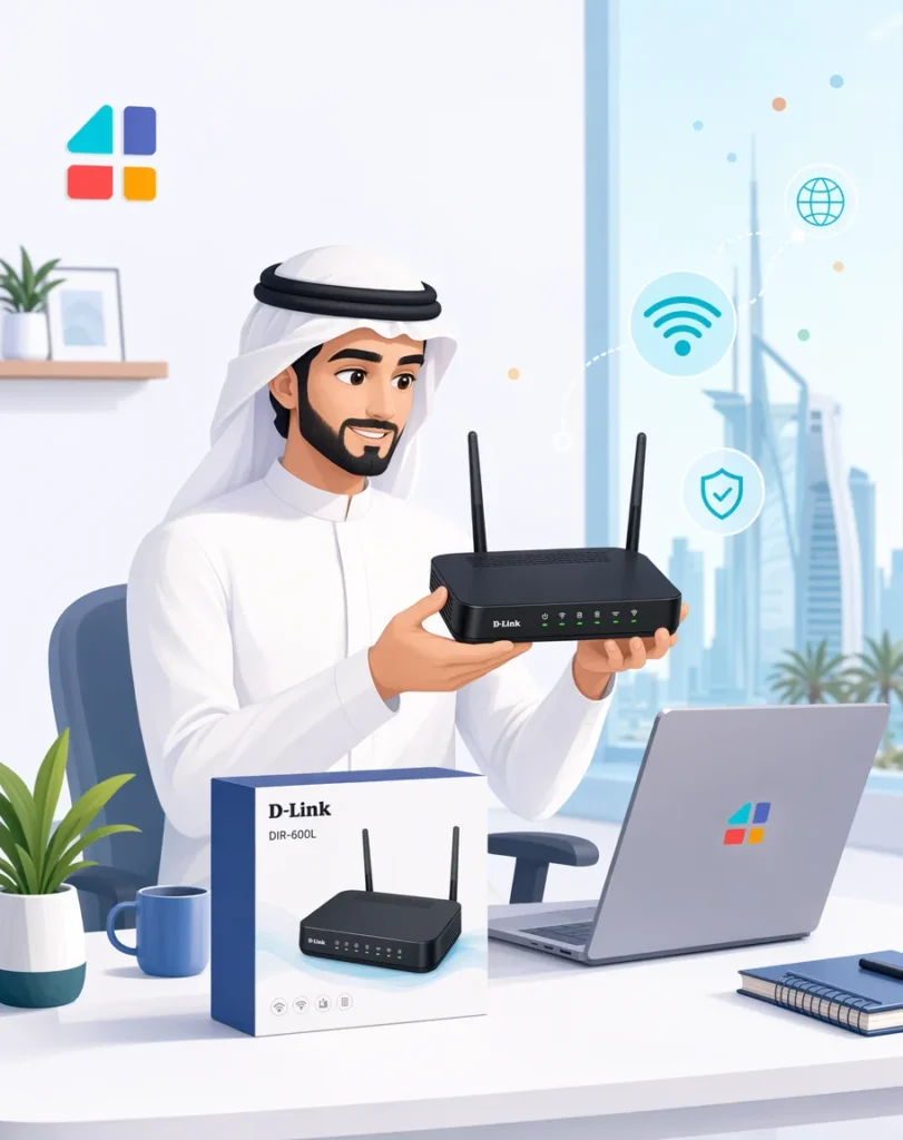 رجل يعرض راوتر D-Link DIR-600L مع إبراز ثغرة أمنية حرجة في تلنت