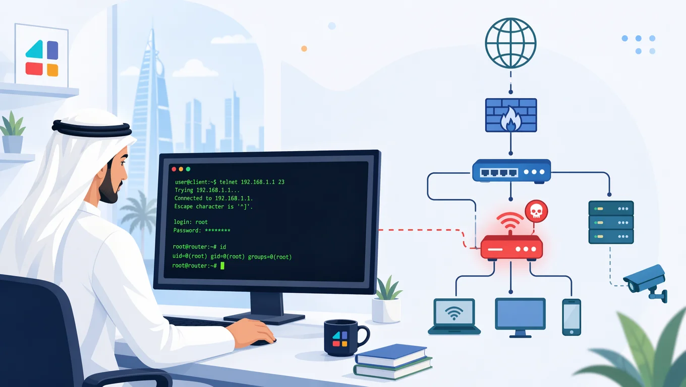 خبير أمن سيبراني سعودي يستغل ثغرة باب خلفي Telnet في راوتر D-Link DIR-600L