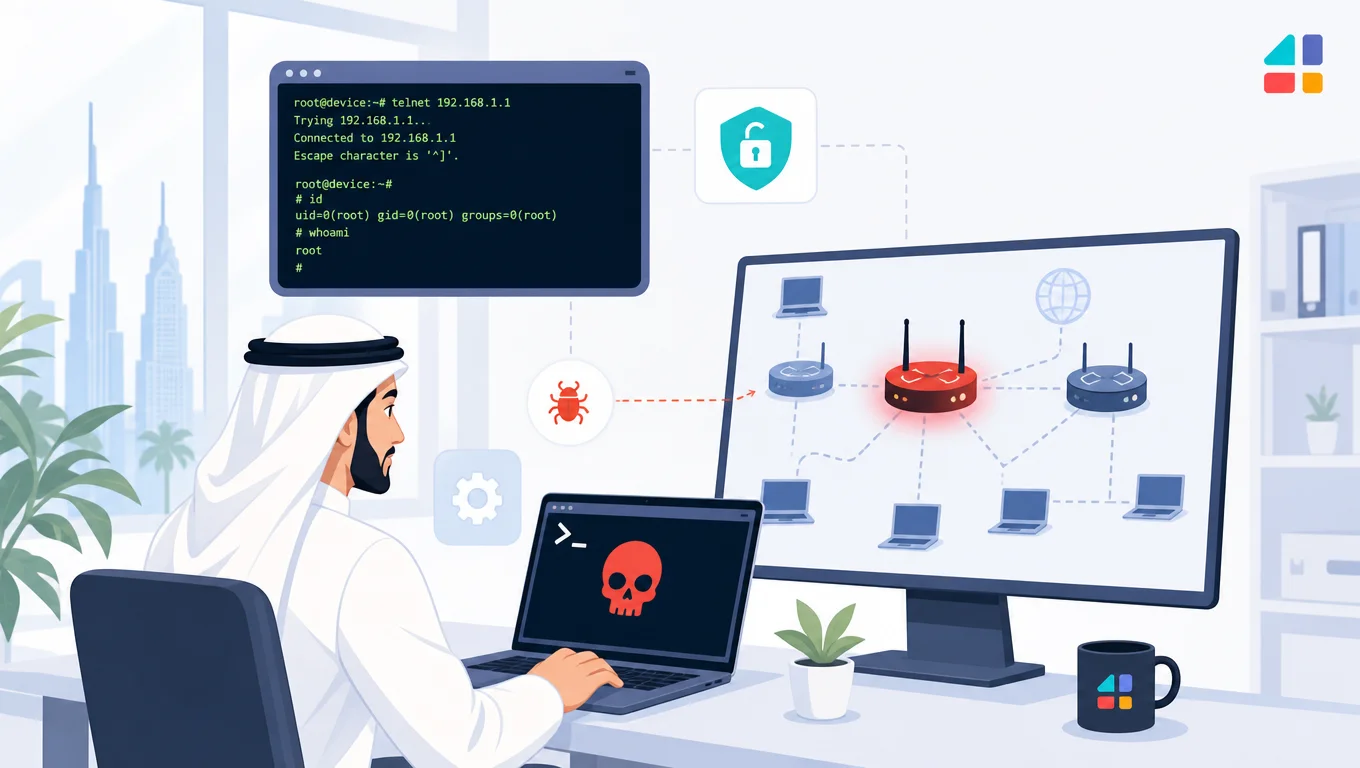 خبير أمن سيبراني يستغل ثغرة باب خلفي Telnet في راوتر D-Link DIR-600L عبر جهاز اختراق