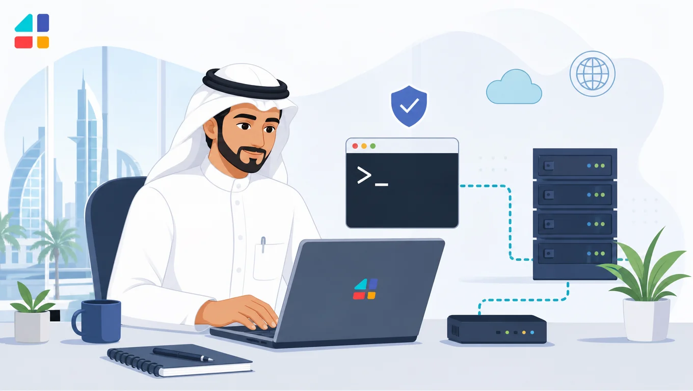 مهندس أمن سيبراني سعودي يستخدم بروتوكول telnet للوصول إلى جهاز D-Link عبر اللابتوب