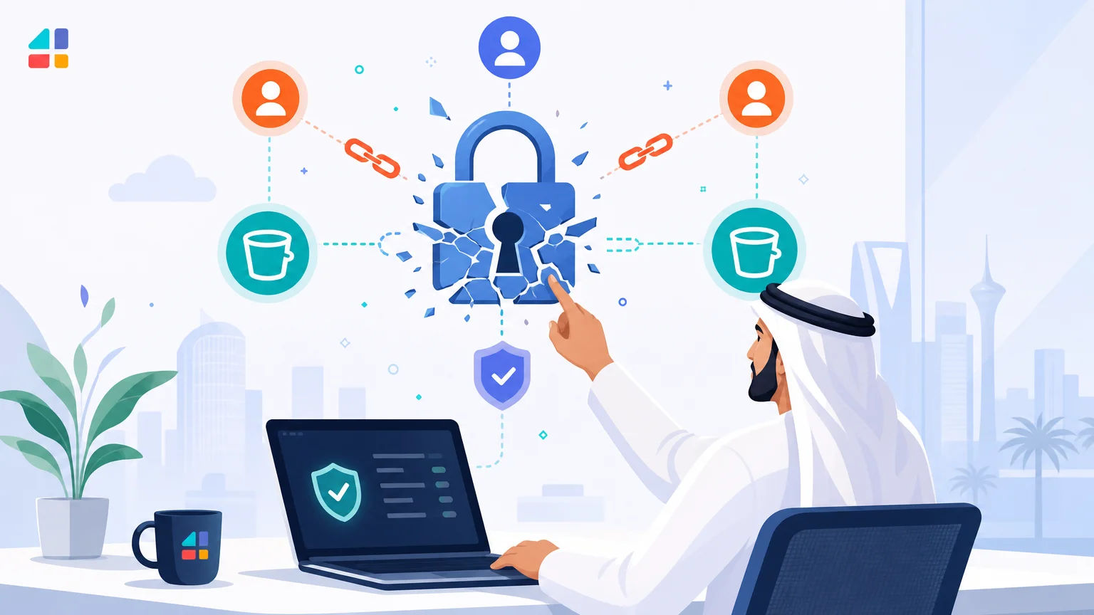 رسم يوضح كسر قفل أمان سحابي وثغرة Apache Polaris للوصول العابر للجداول عبر S3