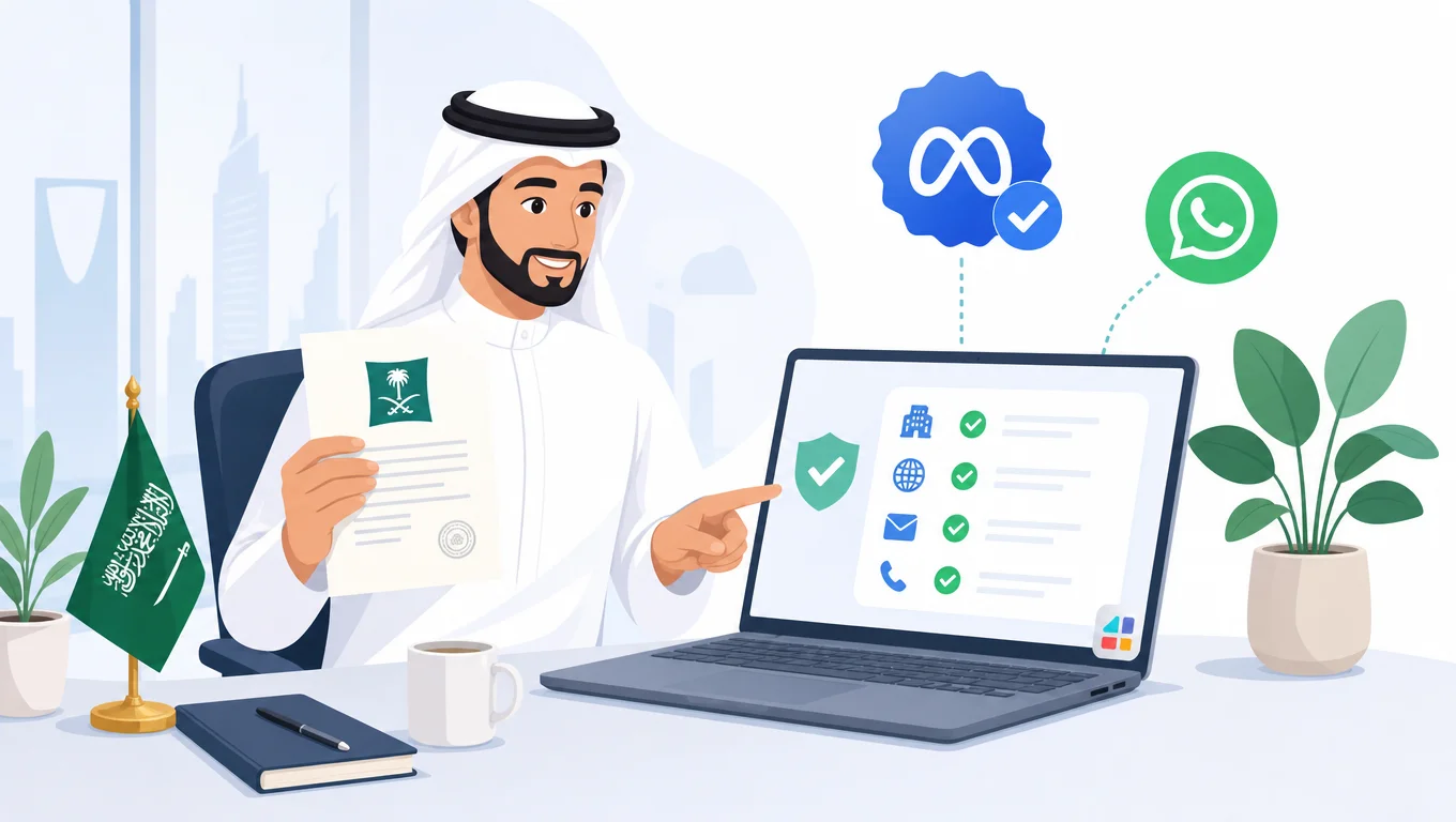 رجل أعمال سعودي يوضح خطوات تفعيل WhatsApp Business API والتحقق التجاري عبر Meta