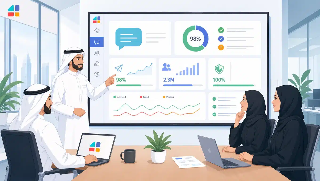 اجتماع فريق عمل سعودي يستعرض تقارير أداء حملات الرسائل النصية القصيرة ونسب التسليم